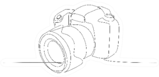 Camera Digital One Continuous Line Drawing Sticker