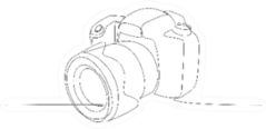 Camera Digital One Continuous Line Drawing Sticker