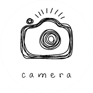 Camera Icon Doodle Sticker