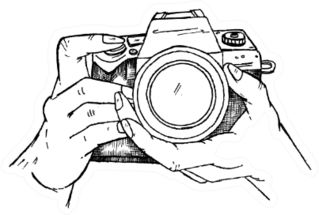 Camera, Photographer, Sketch Sticker