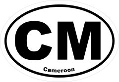 Cameroon Cm Oval Sticker