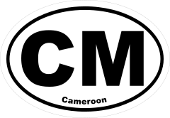 Cameroon Cm Oval Sticker