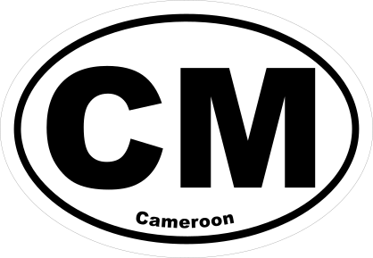 Cameroon Cm Oval Sticker