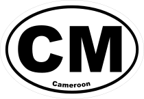 Cameroon Cm Oval Sticker