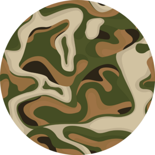 Camouflage Seamless Pattern Hunting Theme Sticker