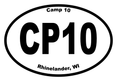 Camp 10 Oval Sticker