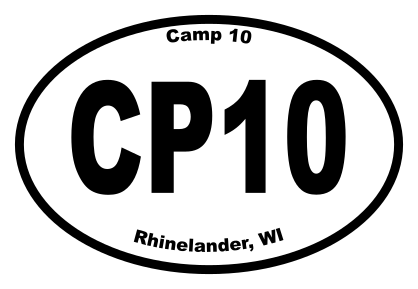 Camp 10 Oval Sticker