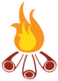 Camp Fire Sticker