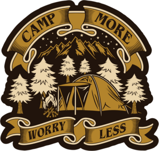 Camp More Worry Less Sticker