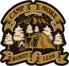 Camp More Worry Less Sticker