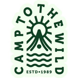 Camp To The Wild On Green Sticker