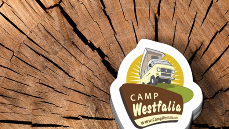 Camp Westfalia Custom Die Cut Stickers