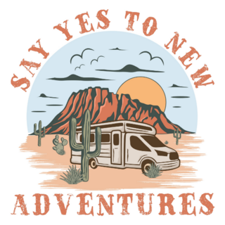 Camper Van Adventure Trip Sticker