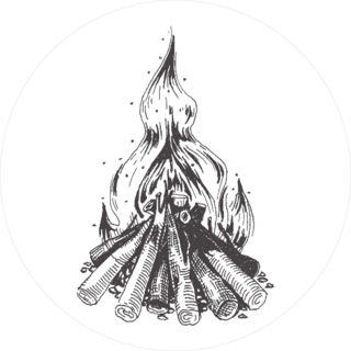 Campfire Illustration Sticker