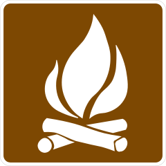 Campfire Sign Sticker