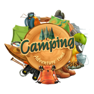 Camping, Adventure Time Tree Stump Sticker