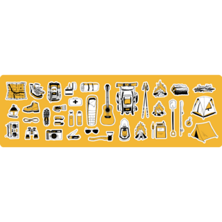 Camping Backpacking Sticker Sheet 