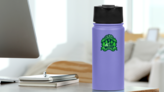 Camping Is My Therapy Sticker on a Water Bottle (New) example