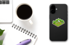 Camping Isometric Sticker on a Phone (New) example