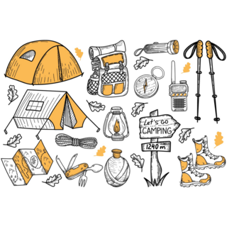 Camping Kit Sticker Sheet