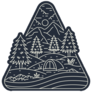 Camping Nature Adventure Triangle Sticker