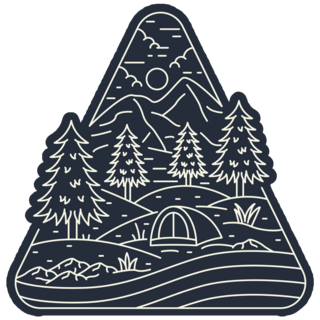 Camping Nature Adventure Triangle Sticker