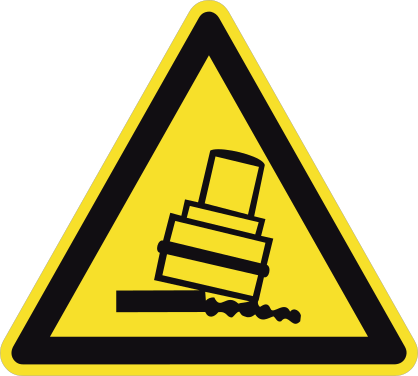 Can Tip Over When Moving Sign Sticker