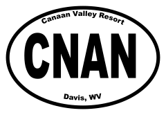 Canaan Valley Resort Oval Sticker