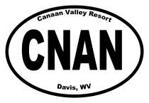 Canaan Valley Resort Oval Sticker