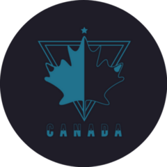 Canada Blue Logo Cannabis Sticker