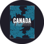 Canada Blue Logo Typography Sticker