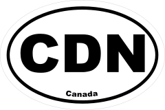 Canada Cdn Oval Sticker