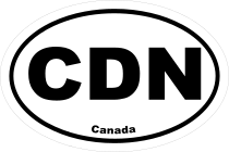 Canada Cdn Oval Sticker