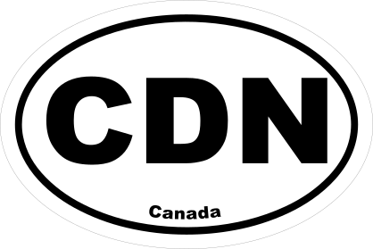 Canada Cdn Oval Sticker