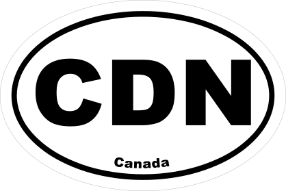 Canada Cdn Oval Sticker