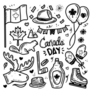 Canada Day Icon Doodle Drawing Sticker
