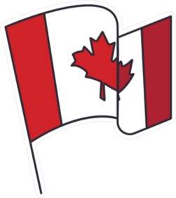 Canada Flag Cartoon Sticker