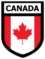 Canada Flag Shield Patch Sticker