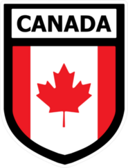 Canada Flag Shield Patch Sticker