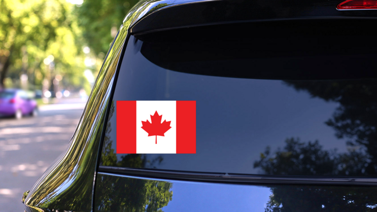 Canada Flag Sticker on a Rear Car Window (New) example