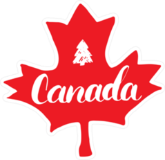 Canada Hand Drawn Maple Leaf Sticker