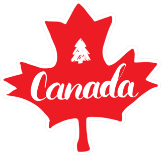 Canada Hand Drawn Maple Leaf Sticker