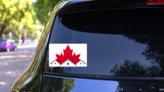 Canada Home Roof Sticker on a Rear Car Window (New) example
