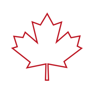 Canada Leaf Outline Transfer Sticker