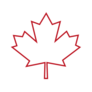 Canada Leaf Outline Transfer Sticker