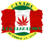 Canada Legalization Of Cannabis Flag Sticker