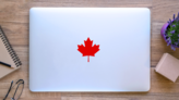 Canada Maple Leaf Sticker on a Laptop (New) example