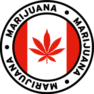 Canada Marijuana Flag Circle Sticker