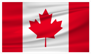 Canada National Flag with Ripples Sticker