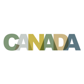 Canada, Overlap Color Typography Sticker